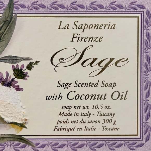 La Saponeria Firenze Sage Soap with Coconut Oil - Picture 2 of 4